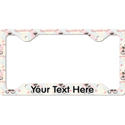 Cats in Love License Plate Frame - Style C (Personalized)