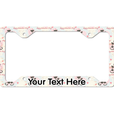 Cats in Love License Plate Frame - Style C (Personalized)