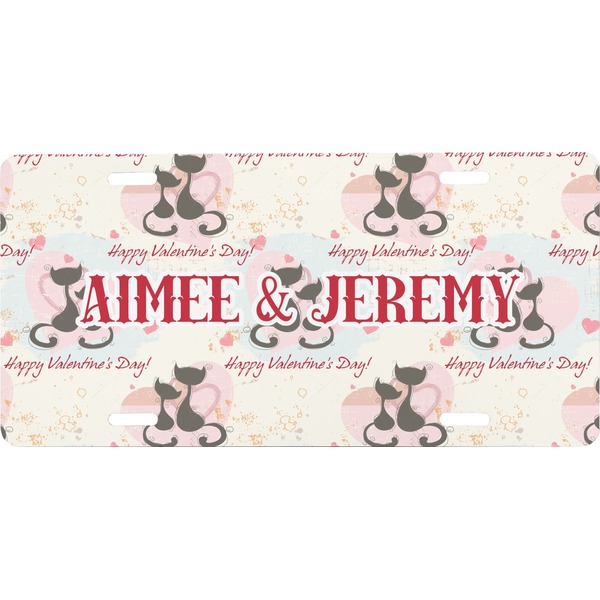 Custom Cats in Love Front License Plate (Personalized)
