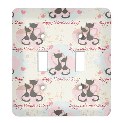 Cats in Love Light Switch Cover (2 Toggle Plate) (Personalized)