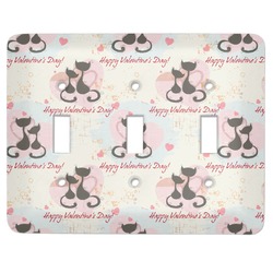 Cats in Love Light Switch Cover (3 Toggle Plate)