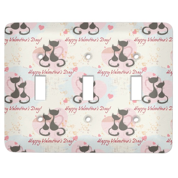 Custom Cats in Love Light Switch Cover (3 Toggle Plate)