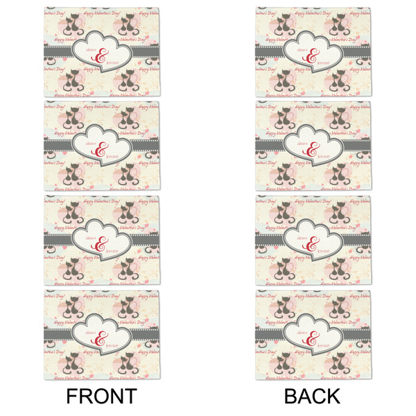 Cats in Love Linen Placemat - APPROVAL Set of 4 (double sided)