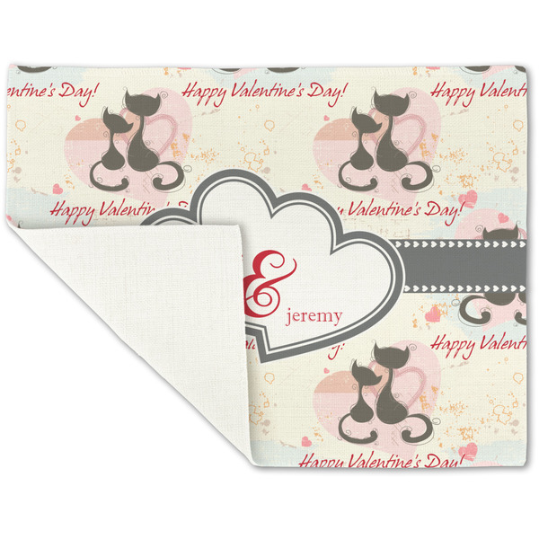 Cats in Love Linen Placemat - Folded Corner (single side)