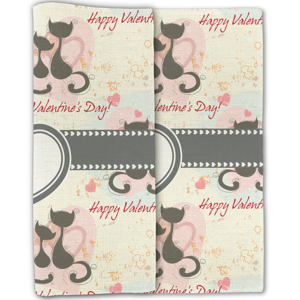 Cats in Love Linen Placemat - Folded Half (double sided)