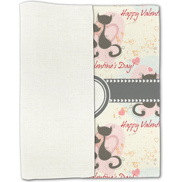 Cats in Love Linen Placemat - Folded Half