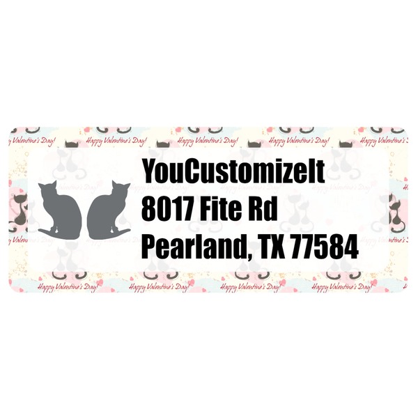 Custom Cats in Love Return Address Labels (Personalized)