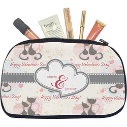 Cats in Love Makeup / Cosmetic Bag - Medium (Personalized)