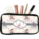 Cats in Love Makeup / Cosmetic Bag (Personalized)