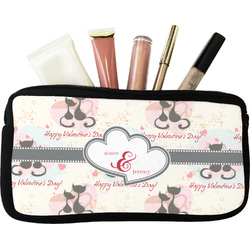 Cats in Love Makeup / Cosmetic Bag (Personalized)