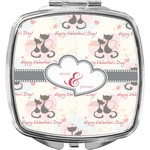 Cats in Love Compact Makeup Mirror (Personalized)