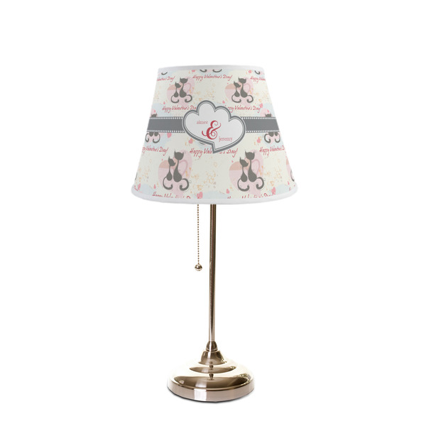 Cats in Love Poly Film Empire Lampshade - On Stand