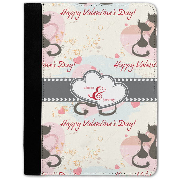 Custom Cats in Love Notebook Padfolio w/ Couple's Names