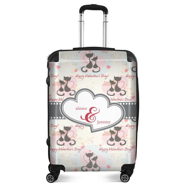 Custom Cats in Love Suitcase - 24" Medium - Checked (Personalized)