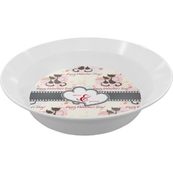 Cats in Love Melamine Bowl - 12 oz (Personalized)