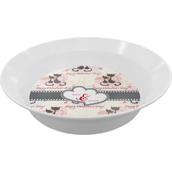 Cats in Love Melamine Bowl (Personalized)