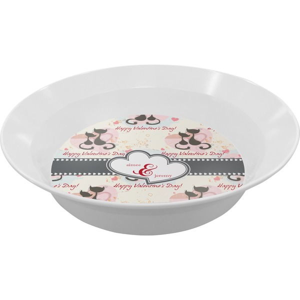 Custom Cats in Love Melamine Bowl (Personalized)