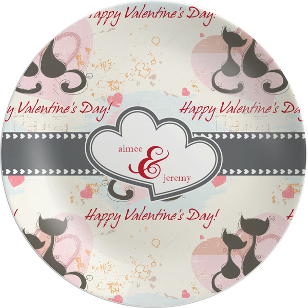 Custom Cats in Love Melamine Plate (Personalized)