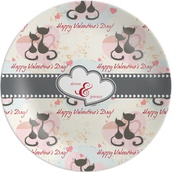 Cats in Love Melamine Plate (Personalized)