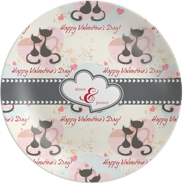 Custom Cats in Love Melamine Plate (Personalized)
