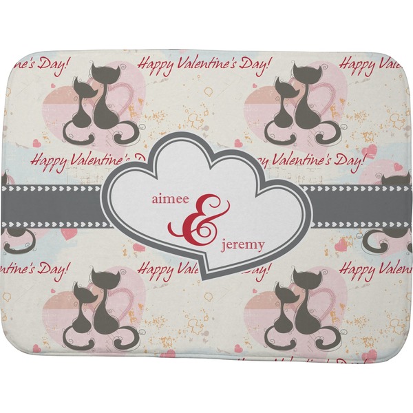 Custom Cats in Love Memory Foam Bath Mat - 48"x36" (Personalized)
