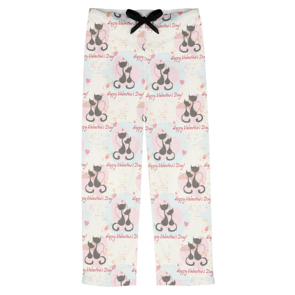 Custom Cats in Love Mens Pajama Pants - S