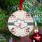 Cats in Love Metal Ball Ornament - Lifestyle
