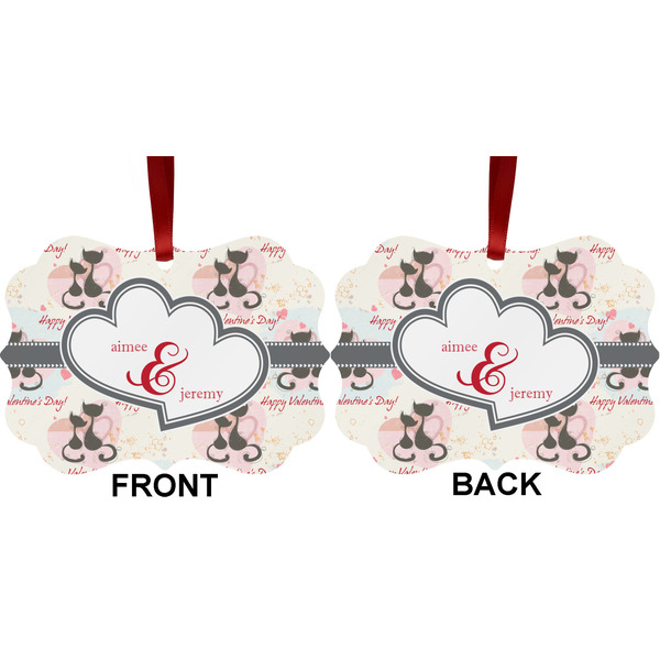 Cats in Love Metal Benilux Ornament - Front and Back (APPROVAL)