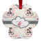 Cats in Love Metal Paw Ornament - Front