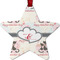 Cats in Love Metal Star Ornament - Front