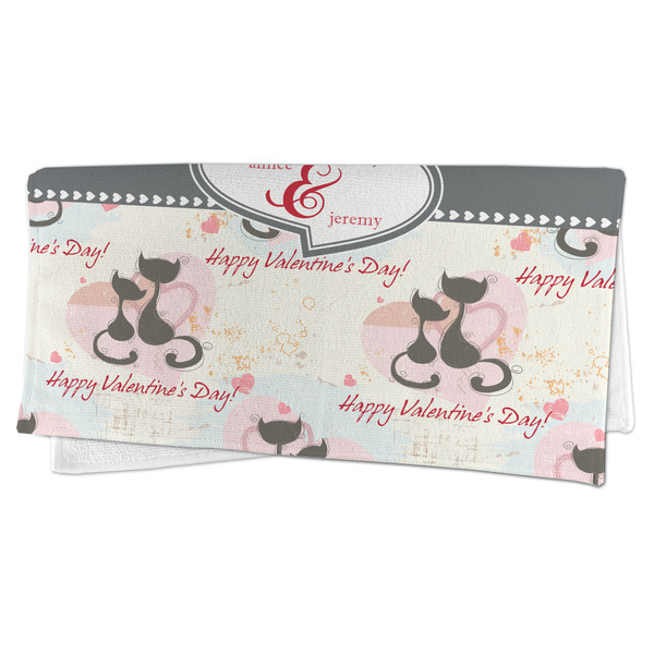 Cats in Love Microfiber Dish Rag - FOLDED (half)