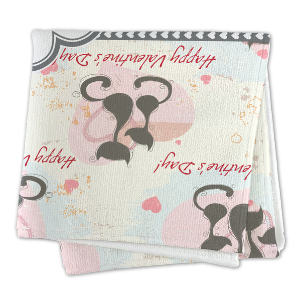 Cats in Love Microfiber Dish Rag - FOLDED (square)