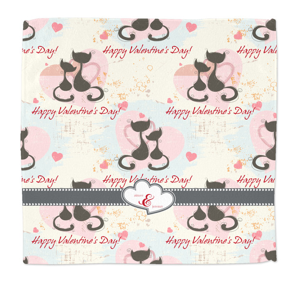 Custom Cats in Love Microfiber Dish Rag (Personalized)