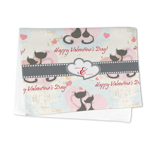 Cats in Love Microfiber Dish Towel - FOLDED HALF