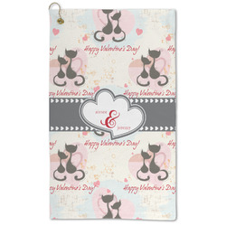 Cats in Love Microfiber Golf Towel (Personalized)