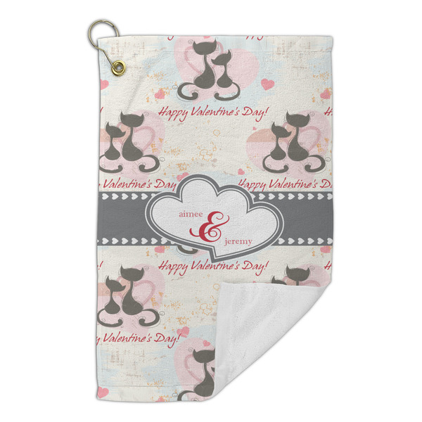 Cats in Love Microfiber Golf Towels Small - FRONT FOLDED