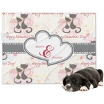 Cats in Love Dog Blanket (Personalized)