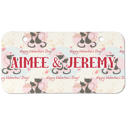 Cats in Love Mini/Bicycle License Plate (2 Holes) (Personalized)