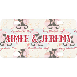 Cats in Love Mini/Bicycle License Plate (Personalized)