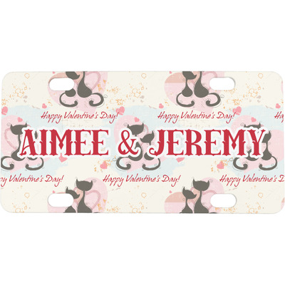 Cats in Love Mini / Bicycle License Plate (4 Holes) (Personalized)