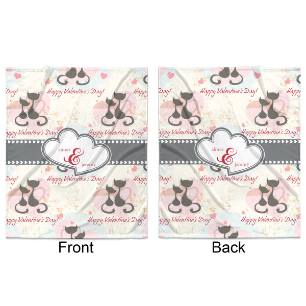 Cats in Love Minky Blanket - 50"x60" - Double Sided - Front & Back