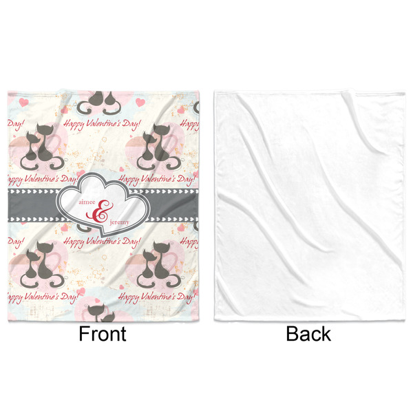 Cats in Love Minky Blanket - 50"x60" - Single Sided - Front & Back