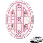 Cats in Love Monogram Car Decal (Personalized)