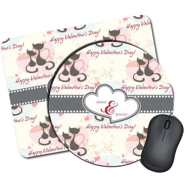 Custom Cats in Love Mouse Pad (Personalized)
