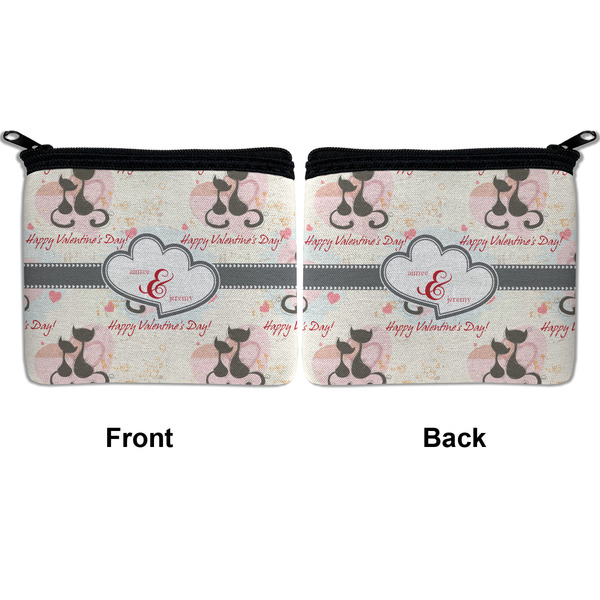 Cats in Love Neoprene Coin Purse - Front & Back (APPROVAL)