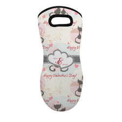 Cats in Love Neoprene Oven Mitt w/ Couple's Names