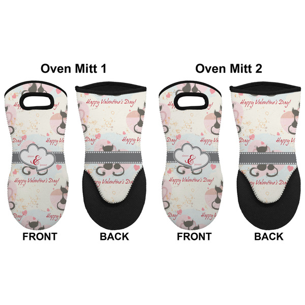 Cats in Love Neoprene Oven Mitt - Set of 2 - Approval