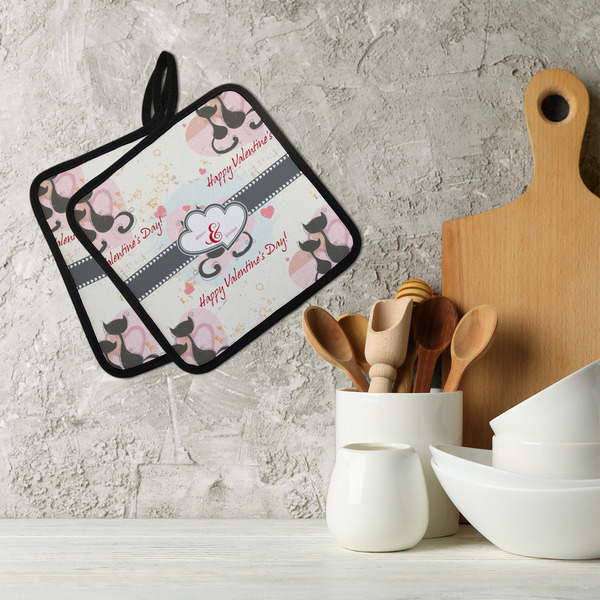 Cats in Love Neoprene Pot Holder - Set of 2  LIFESTYLE