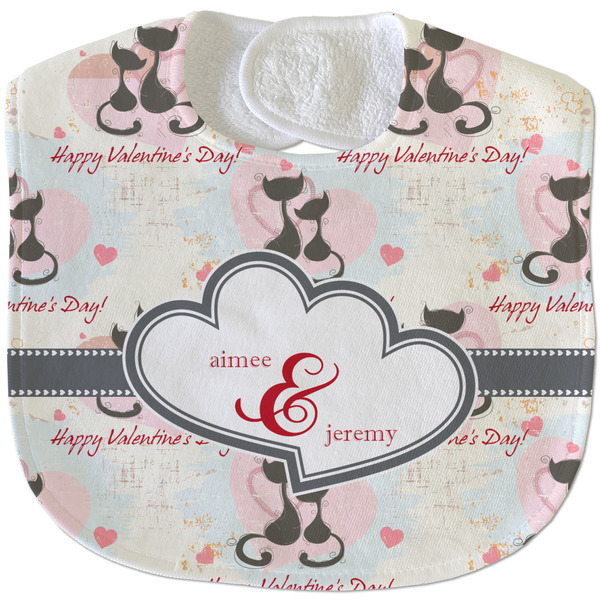 Cats in Love New Baby Bib - Closed and Folded