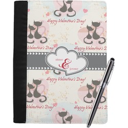 Cats in Love Notebook Padfolio - Large w/ Couple's Names